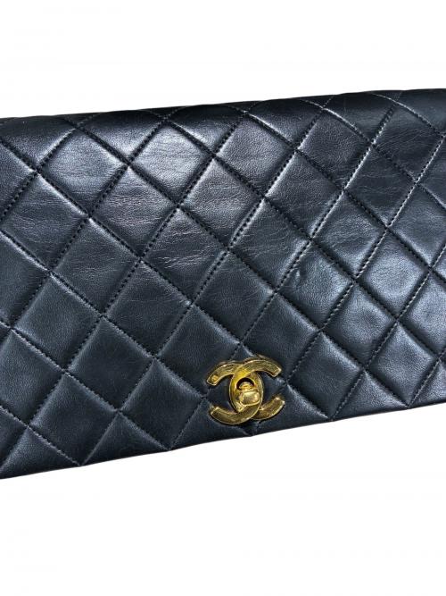 CHANEL（シャネル）CHANEL (シャネル) マトラッセ ブラック×ゴールド サイズ:23の古着・服飾アイテム
