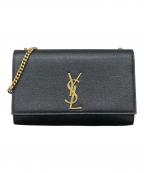Saint Laurent Parisサンローランパリ）の古着「クラシック モノグラム ケイト（ミディアム）」｜ブラック