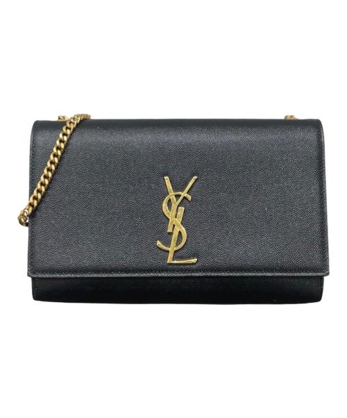 Saint Laurent Paris（サンローランパリ）Saint Laurent Paris (サンローランパリ) クラシック モノグラム ケイト（ミディアム） ブラック サイズ:ミディアムの古着・服飾アイテム