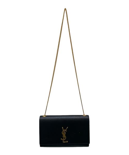 Saint Laurent Paris（サンローランパリ）Saint Laurent Paris (サンローランパリ) クラシック モノグラム ケイト（ミディアム） ブラック サイズ:ミディアムの古着・服飾アイテム