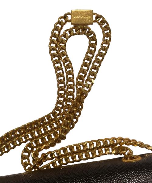 Saint Laurent Paris（サンローランパリ）Saint Laurent Paris (サンローランパリ) クラシック モノグラム ケイト（ミディアム） ブラック サイズ:ミディアムの古着・服飾アイテム