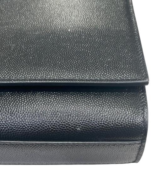 Saint Laurent Paris（サンローランパリ）Saint Laurent Paris (サンローランパリ) クラシック モノグラム ケイト（ミディアム） ブラック サイズ:ミディアムの古着・服飾アイテム