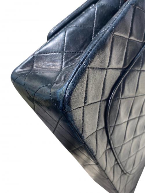 CHANEL（シャネル）CHANEL (シャネル) マトラッセ25 ラムスキン Wフラップチェーンショルダーバッグ ブラック×ゴールド サイズ:25の古着・服飾アイテム