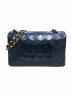 中古・古着 CHANEL (シャネル) マトラッセ25 ラムスキン Wフラップチェーンショルダーバッグ ブラック×ゴールド サイズ:25：600000円