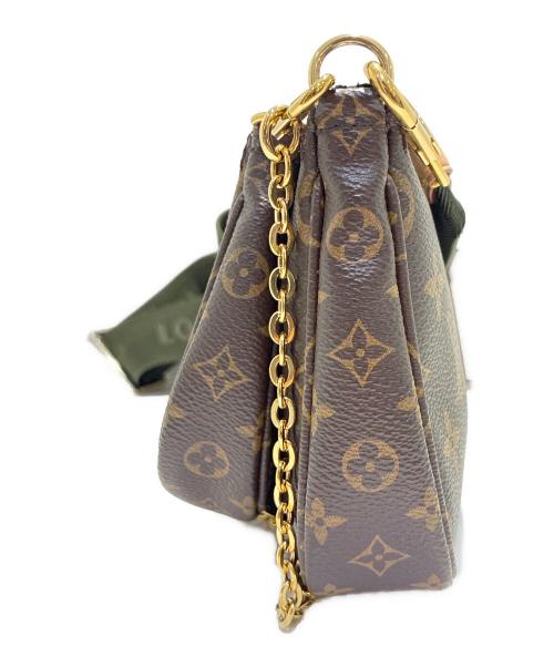 LOUIS VUITTON（ルイ ヴィトン）LOUIS VUITTON (ルイ ヴィトン) ミュルティ ポシェット アクセソワール ブラウン×カーキの古着・服飾アイテム