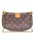 LOUIS VUITTON（ルイ ヴィトン）の古着「ミュルティ ポシェット アクセソワール」｜ブラウン×カーキ