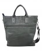 BOTTEGA VENETAボッテガベネタ）の古着「イントレチャート2WAYショルダーバッグ」｜ブラック