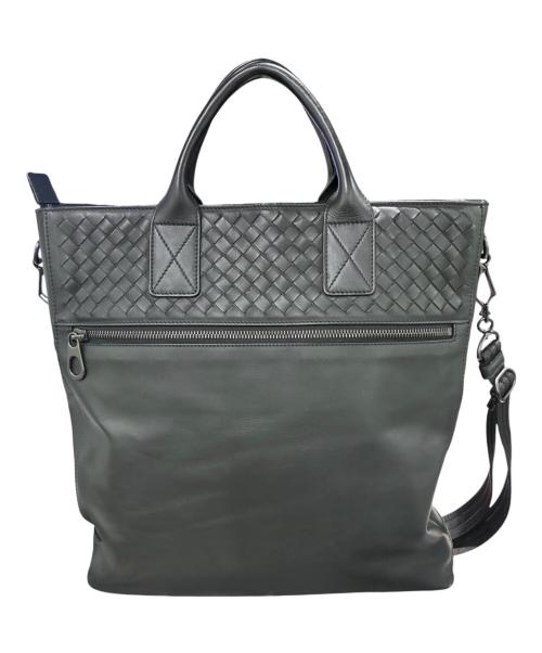 BOTTEGA VENETA（ボッテガベネタ）BOTTEGA VENETA (ボッテガベネタ) イントレチャート2WAYショルダーバッグ ブラック サイズ:-の古着・服飾アイテム