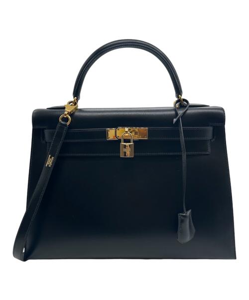 HERMES（エルメス）HERMES (エルメス) Kelly 32 ケリー32 外縫い/ボックスカーフ/ノワール/ゴールド金具/□B刻印:1998年製 ブラック サイズ:32の古着・服飾アイテム