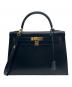 HERMES（エルメス）の古着「Kelly 32 ケリー32 外縫い/ボックスカーフ/ノワール/ゴールド金具/□B刻印:1998年製」｜ブラック