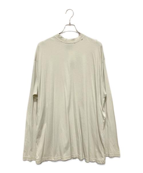 BALENCIAGA（バレンシアガ）BALENCIAGA (バレンシアガ) ダメージ加工ロングスリーブTシャツ グレー サイズ:2の古着・服飾アイテム