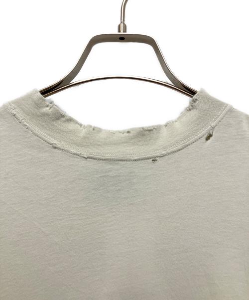 BALENCIAGA（バレンシアガ）BALENCIAGA (バレンシアガ) ダメージ加工ロングスリーブTシャツ グレー サイズ:2の古着・服飾アイテム