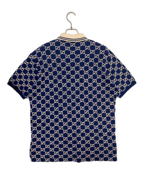GUCCI（グッチ）GUCCI (グッチ) GGポロシャツ ネイビー サイズ:Lの古着・服飾アイテム