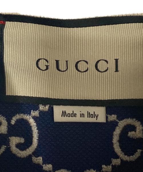 GUCCI（グッチ）GUCCI (グッチ) GGポロシャツ ネイビー サイズ:Lの古着・服飾アイテム