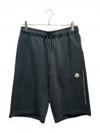 MONCLER GENIUS×FRAGMENT DESIGNモンクレール ジーニアス×フラグメントデザイン）の古着「スウェットロゴハーフパンツ/F209U8H70200 809F4」｜ブラック