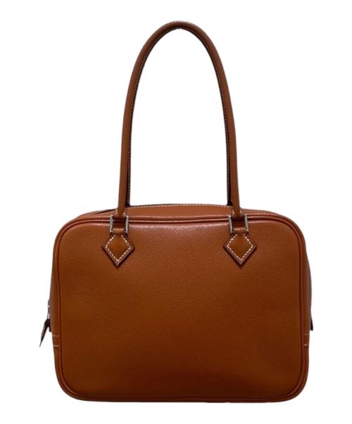 HERMES（エルメス）HERMES (エルメス) Mini Plume 20/ミニプリュム20/ヴォーエプソン/ゴールド/□H刻印 2004年製 ゴールド サイズ:20の古着・服飾アイテム