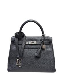 HERMES（エルメス）の古着「ケリー28 内縫い/シルバー金具/トリヨンクレマンス/ブラック/□M:2009年」｜ブラック