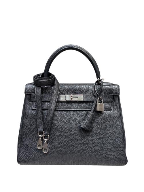 HERMES（エルメス）HERMES (エルメス) ケリー28 内縫い/シルバー金具/トリヨンクレマンス/ブラック/□M:2009年 ブラック サイズ:28の古着・服飾アイテム