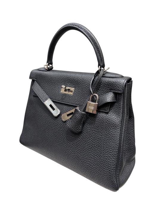 HERMES（エルメス）HERMES (エルメス) ケリー28 内縫い/シルバー金具/トリヨンクレマンス/ブラック/□M:2009年 ブラック サイズ:28の古着・服飾アイテム