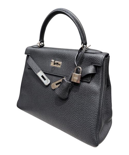 HERMES（エルメス）HERMES (エルメス) ケリー28 内縫い/シルバー金具/トリヨンクレマンス/ブラック/□M:2009年 ブラック サイズ:28の古着・服飾アイテム