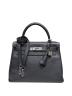 HERMES（エルメス）の古着「ケリー28 内縫い/シルバー金具/トリヨンクレマンス/ブラック/□M:2009年」｜ブラック