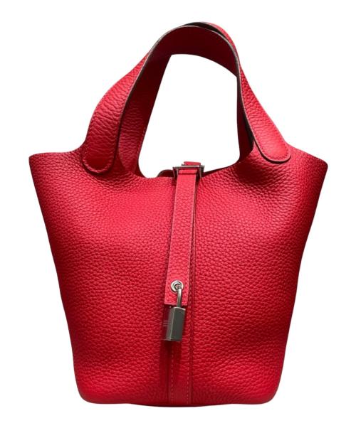 HERMES（エルメス）HERMES (エルメス) ピコタンロックPM/シルバー金具/トヨンクレマンス/ルージュカザック ルージュカザックの古着・服飾アイテム
