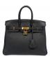 HERMES（エルメス）の古着「バーキン25/ゴールド金具/トリヨンクレマンス/ブラック/Z刻印：2021年」｜ブラック