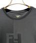 中古・古着 FENDI (フェンディ) エンボス加工/ロゴTシャツ ブラック サイズ:M：50000円