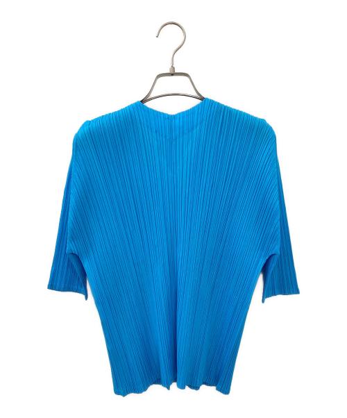 PLEATS PLEASE（プリーツプリーズ）PLEATS PLEASE (プリーツプリーズ) プリーツカーディガン スカイブルー サイズ:4の古着・服飾アイテム