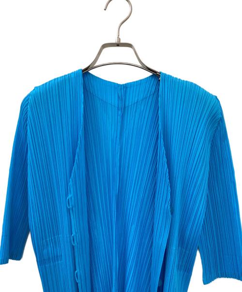 PLEATS PLEASE（プリーツプリーズ）PLEATS PLEASE (プリーツプリーズ) プリーツカーディガン スカイブルー サイズ:4の古着・服飾アイテム