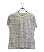 HERMESエルメス）の古着「ボルデュックチェックTシャツ」｜イエロー