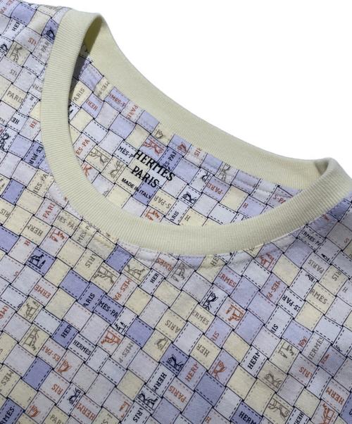 HERMES（エルメス）HERMES (エルメス) ボルデュックチェックTシャツ イエロー サイズ:40の古着・服飾アイテム