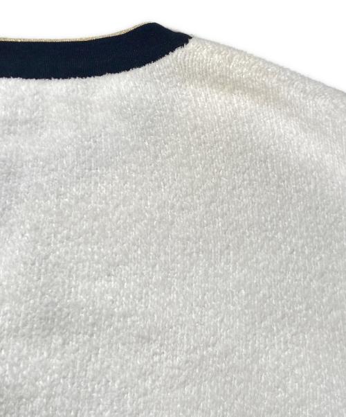 CHANEL（シャネル）CHANEL (シャネル) P60 ココボタンパイルジャケット ホワイト サイズ:42の古着・服飾アイテム