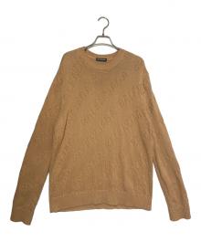 BALENCIAGA（バレンシアガ）の古着「Logo Jacquard Crew Neck Knit Sweater」｜ブラウン