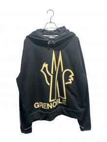MONCLER GRENOBLE（モンクレール グルノーブル）の古着「ラバープリントパーカー/K20978G00028 899IG」｜ブラック
