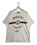 GUCCIグッチ）の古着「Firenze 1921 T-Shirt」｜ホワイト