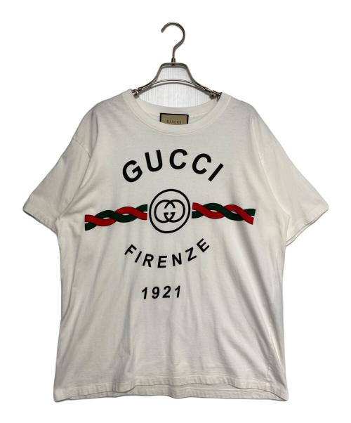 GUCCI（グッチ）GUCCI (グッチ) Firenze 1921 T-Shirt ホワイト サイズ:Sの古着・服飾アイテム