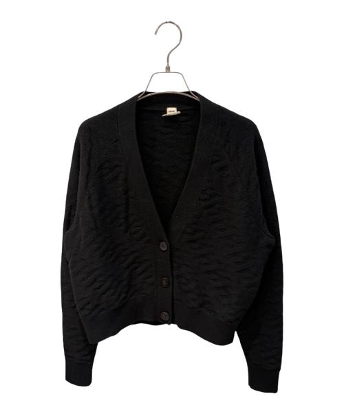 HERMES（エルメス）HERMES (エルメス) ジャガードカーディガン ブラック サイズ:36の古着・服飾アイテム