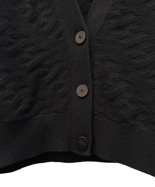 HERMES（エルメス）HERMES (エルメス) ジャガードカーディガン ブラック サイズ:36の古着・服飾アイテム