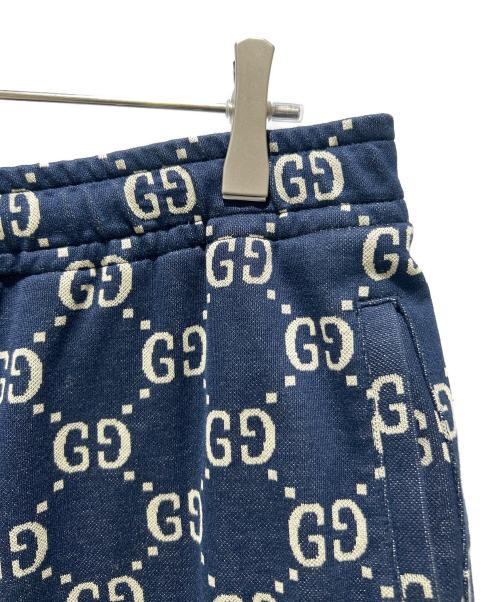 GUCCI（グッチ）GUCCI (グッチ) GG Technical Jersey Shorts/GGテクニカルジャージーハーフパンツ/474632-X9V05 ネイビー サイズ:XLの古着・服飾アイテム