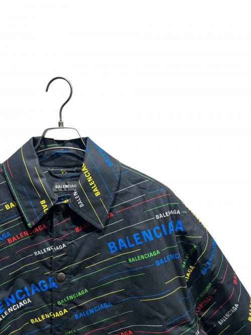BALENCIAGA（バレンシアガ）BALENCIAGA (バレンシアガ)  ロゴプリントショートスリーブシャツ/556237 TDL54 ブラック サイズ:42の古着・服飾アイテム