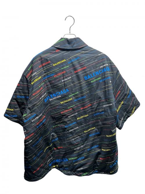 BALENCIAGA（バレンシアガ）BALENCIAGA (バレンシアガ)  ロゴプリントショートスリーブシャツ/556237 TDL54 ブラック サイズ:42の古着・服飾アイテム