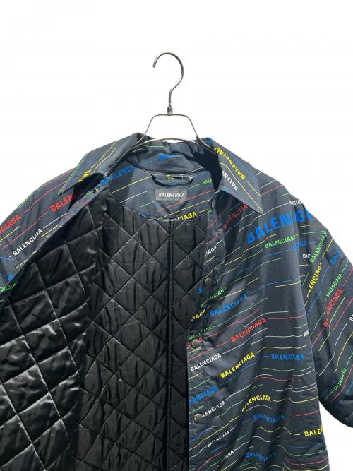 BALENCIAGA（バレンシアガ）BALENCIAGA (バレンシアガ)  ロゴプリントショートスリーブシャツ/556237 TDL54 ブラック サイズ:42の古着・服飾アイテム