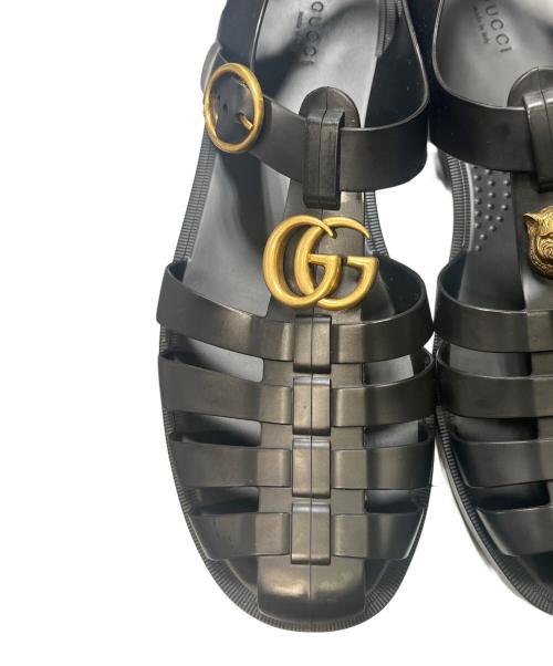 GUCCI（グッチ）GUCCI (グッチ) グラディエーターサンダル ブラック サイズ:9の古着・服飾アイテム