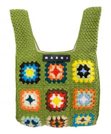 MARNI（マルニ）の古着「ニットトートバッグ」｜グリーン系