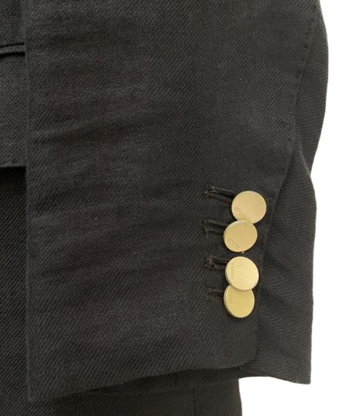ebure（エブール）ebure (エブール) リネンダブルブレザー ブラック サイズ:36の古着・服飾アイテム