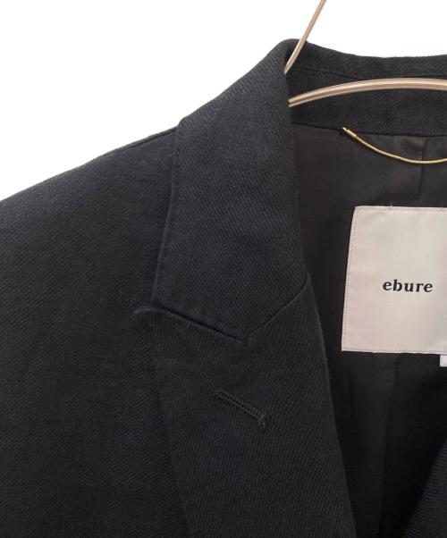 ebure（エブール）ebure (エブール) リネンダブルブレザー ブラック サイズ:36の古着・服飾アイテム