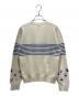 CHANEL (シャネル) CC Logo Clover Striped Knit Top/ココマーククローバーボーダーニット/P76927K11095 ホワイト サイズ:36：230000円