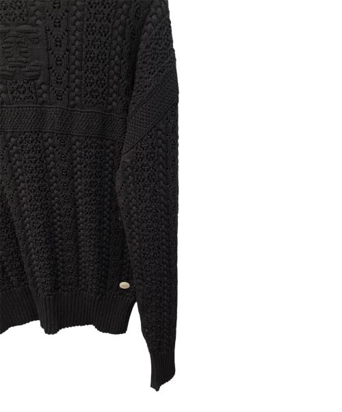 CHANEL（シャネル）CHANEL (シャネル) コットンレースニット ブラック サイズ:34の古着・服飾アイテム