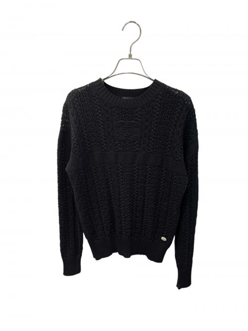 CHANEL（シャネル）CHANEL (シャネル) コットンレースニット ブラック サイズ:34の古着・服飾アイテム